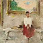 Woman Seated in Gallery
14 x 18 Oil on Canvas