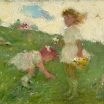 Sisters Gathering Flowers
12 x 16 Oil on Canvas