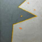 GRAY BEACH acrylic on canvas 44 x 41