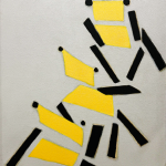 YELLOW CHAIRS acrylic on canvas 44 x 40