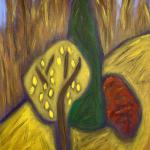 Autumn Seaside I acrylic canvas 40 x 30