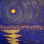 MOONLIGHT acrylic on canvas 23 x 28