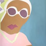 GLAMOUR 1978 acrylic on canvas 46 x 35  SOLD