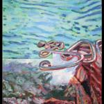 AQUARIUM acrylic on canvas, 18 x 16"