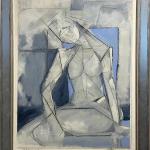WEEPING WOMAN oil, graphite, cold wax 20 x 16