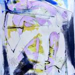 Le VAUGE  L'AME (MELANCHOLY) oil, graphite. cold wax 30 x 22