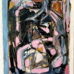 THE WEDDING PARTY oil, graphite, cold wax, paper 