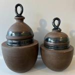 Lidded jars with a twist on top, assorted sizes