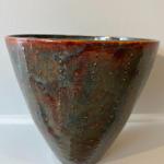 Rust and Green Planter, 7 x 7.75"