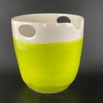 2 tone vessel with circulat cutouts